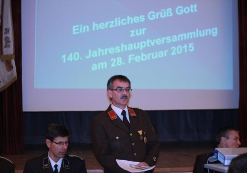 140. Jahreshauptversammlung der FF-Dölsach 2015