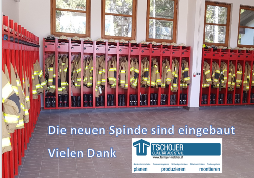 Neue Spinde im Gerätehaus Dölsach