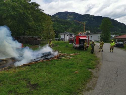 Brandeinsatz Holzhaufen Mai 2019