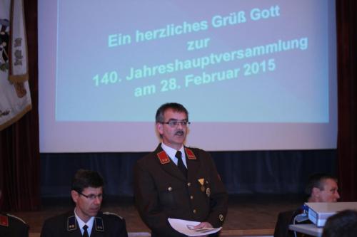 140. Jahreshauptversammlung der FF-Dölsach 2015